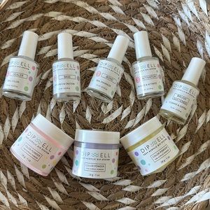 DipWell Nail Kit with colors Coral/Yellow/Lilac purple